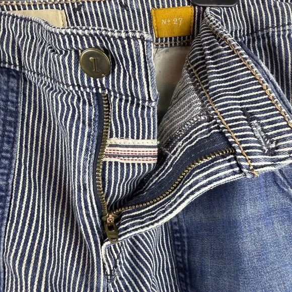 ANTHROPOLOGIE Pilcro and the Letterpress Railroad Striped Denim Shorts Womens 27 - Picture 6 of 6